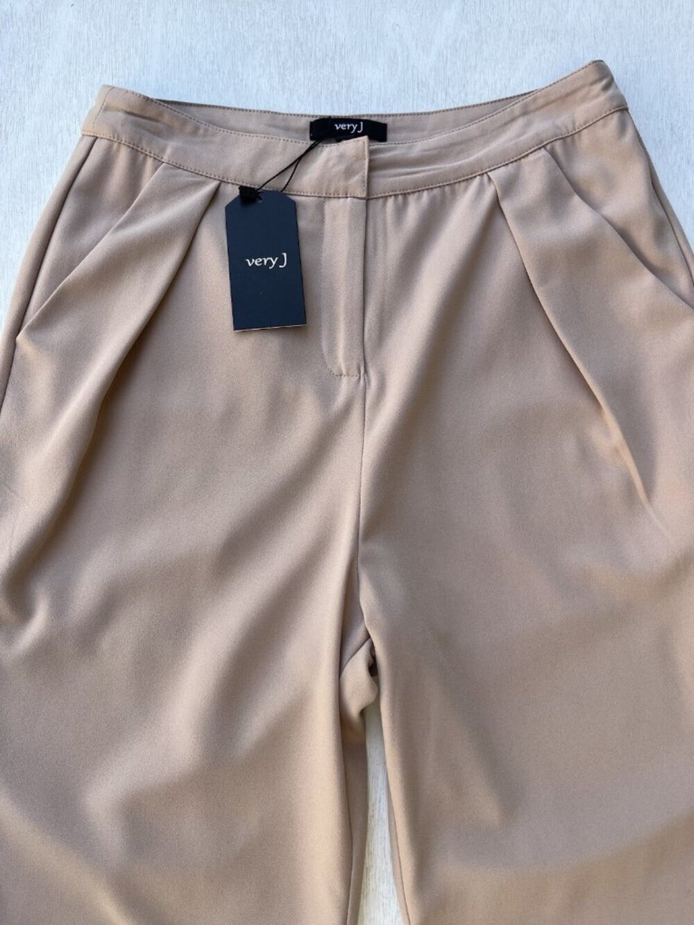 Very J Nasty Gal Womens Burgundy Pleated Tapered Pants S High Rise Career - Picture 4 of 7